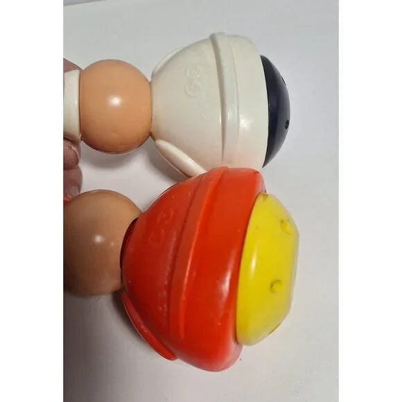 1970s Baker Candlestick Maker 3 Men In A Tub Roly Poly Lot Fisher Price Vintage - Picture 13 of 16